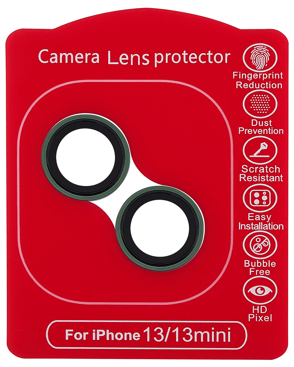 Casper Camera Lens Protector for iPhone 13 / 13 Mini (Alpine Green) (Clear)