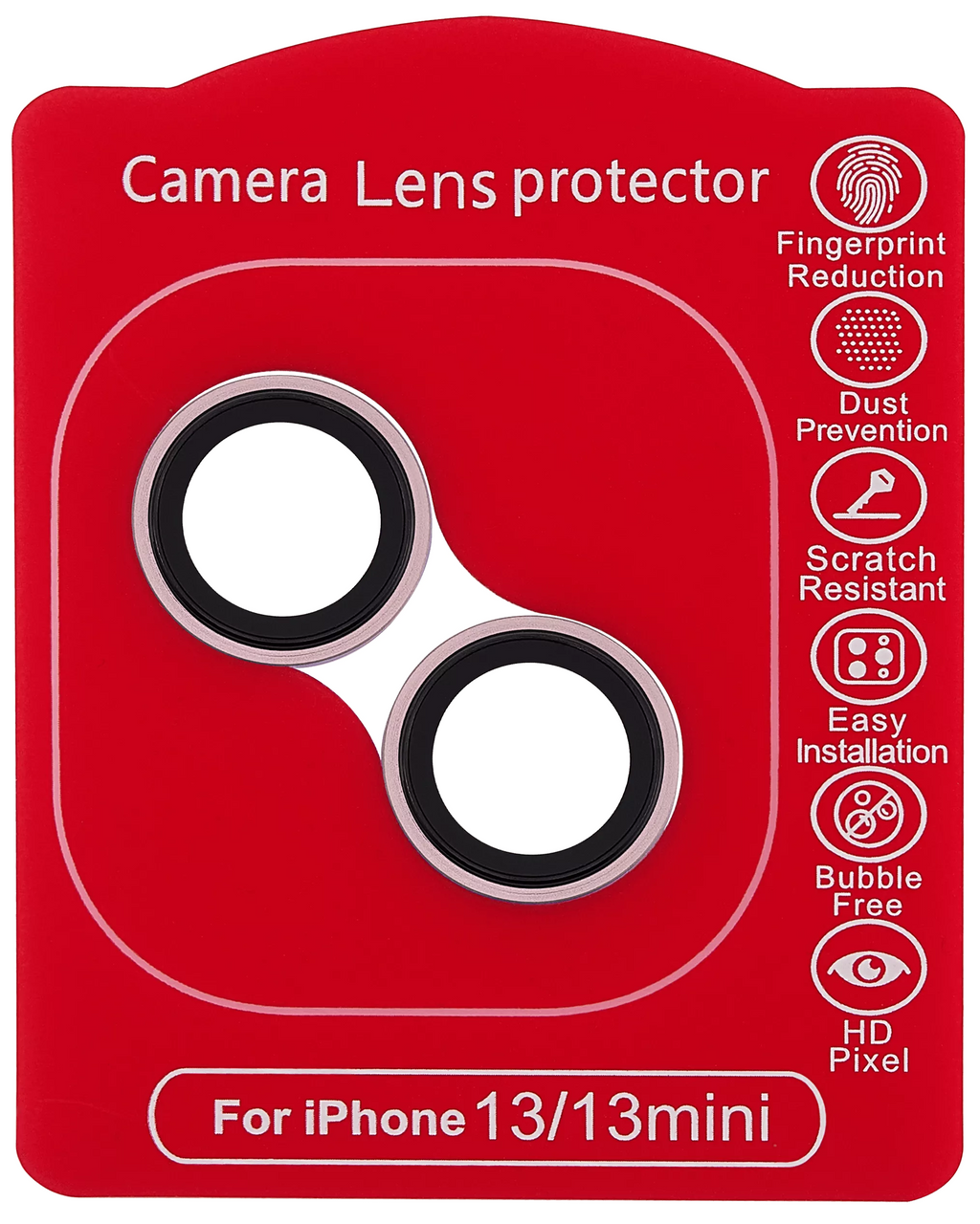 Casper Camera Lens Protector for iPhone 13 / 13 Mini (Pink) (Clear)
