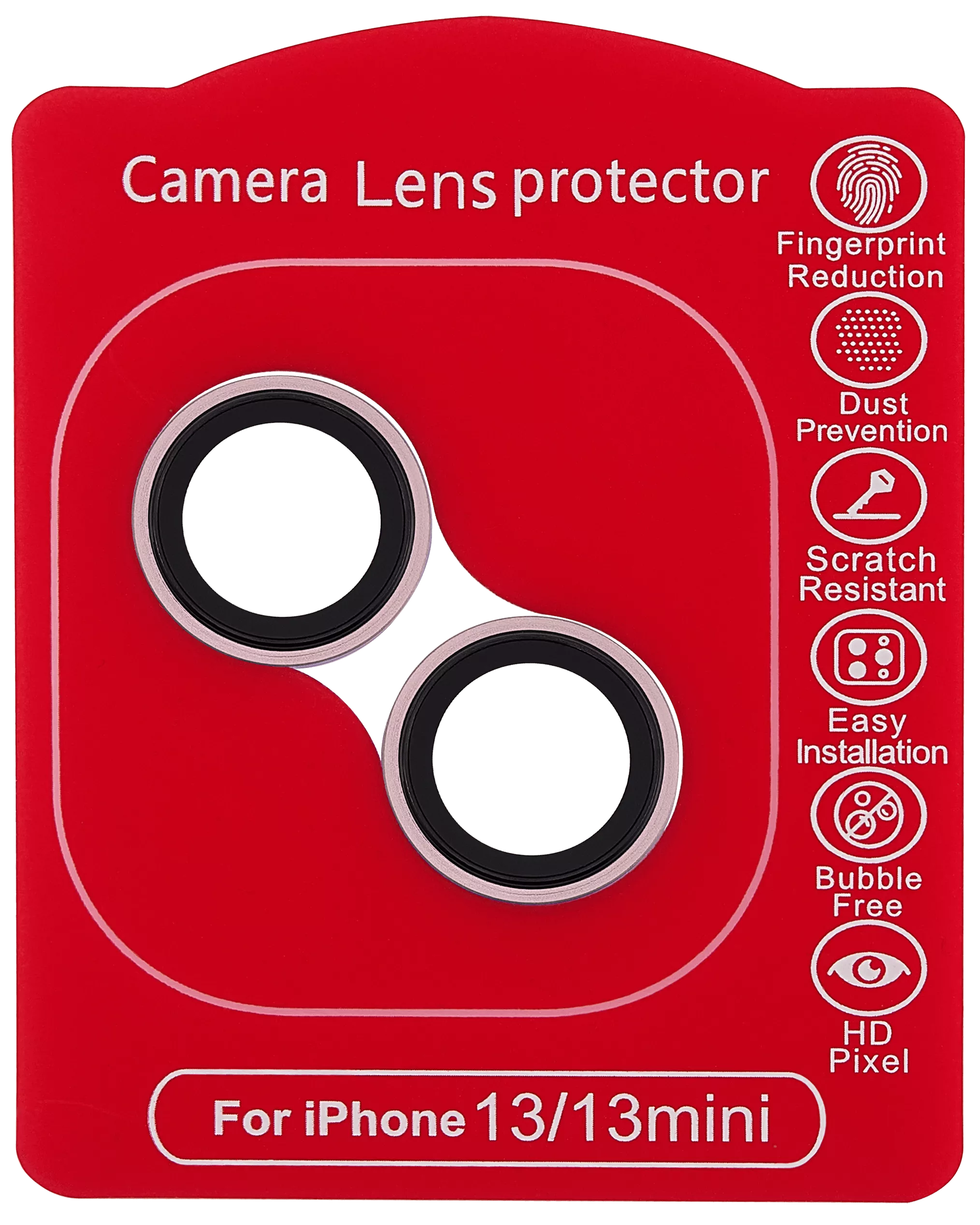 Casper Camera Lens Protector for iPhone 13 / 13 Mini (Pink) (Clear)