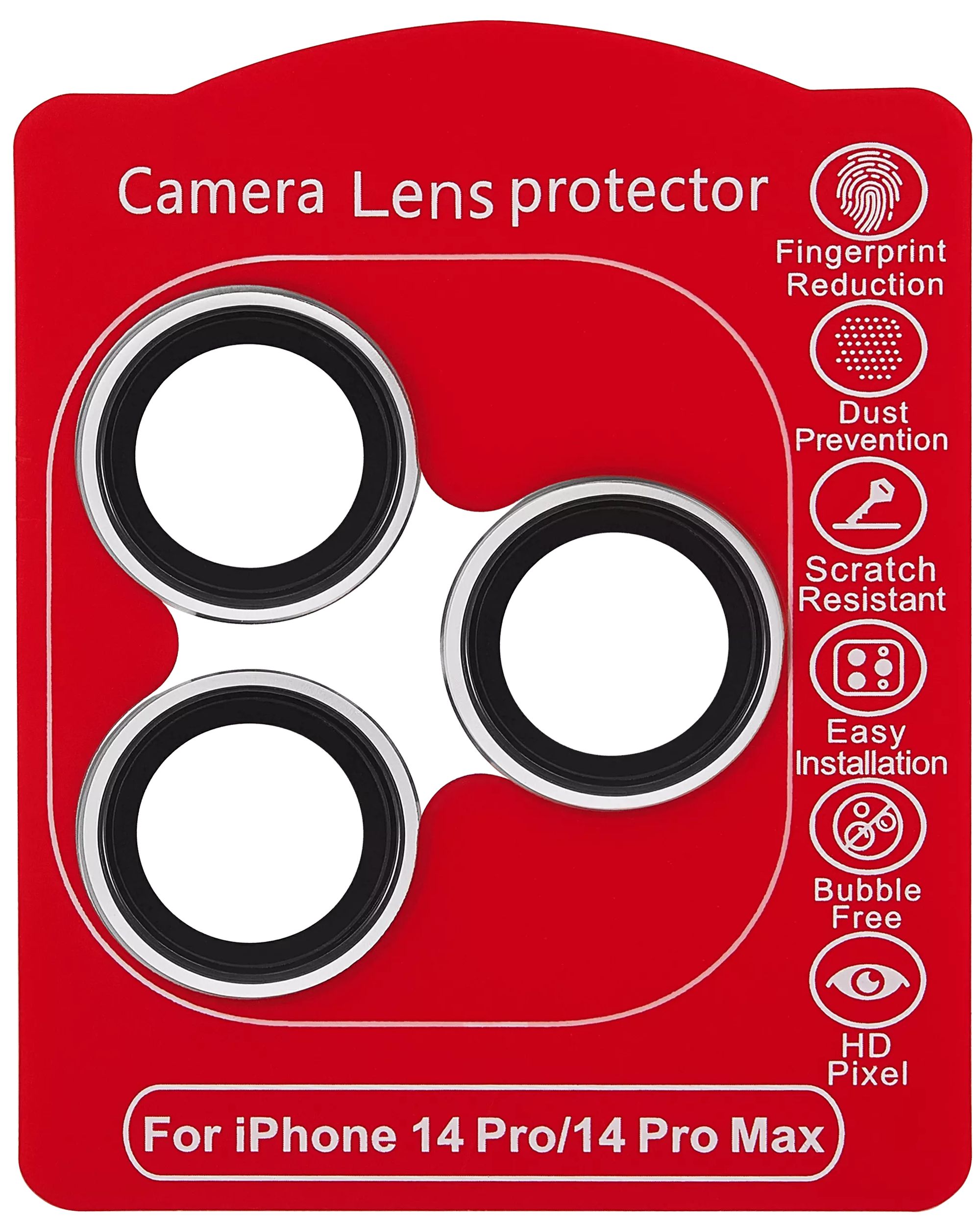 Casper Camera Lens Protector for iPhone 14 Pro / iPhone 14 Pro Max (Silver) (Clear)