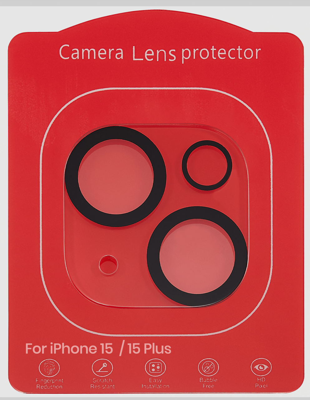 Casper Camera Lens Protector for iPhone 15 / 15 Plus (Crystal Full Cover)