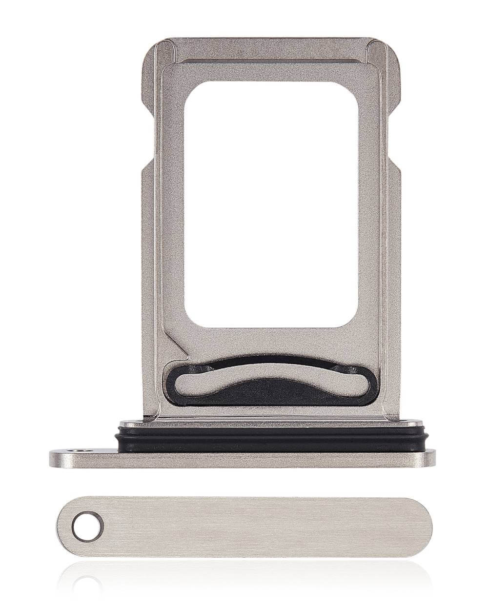 Dual SIM Card Tray for iPhone 15 Pro / 15 Pro Max (White Titanium)
