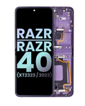 Haupt-OLED-Display mit Rahmen Motorola Razr 40 Original OEM Grape Compote