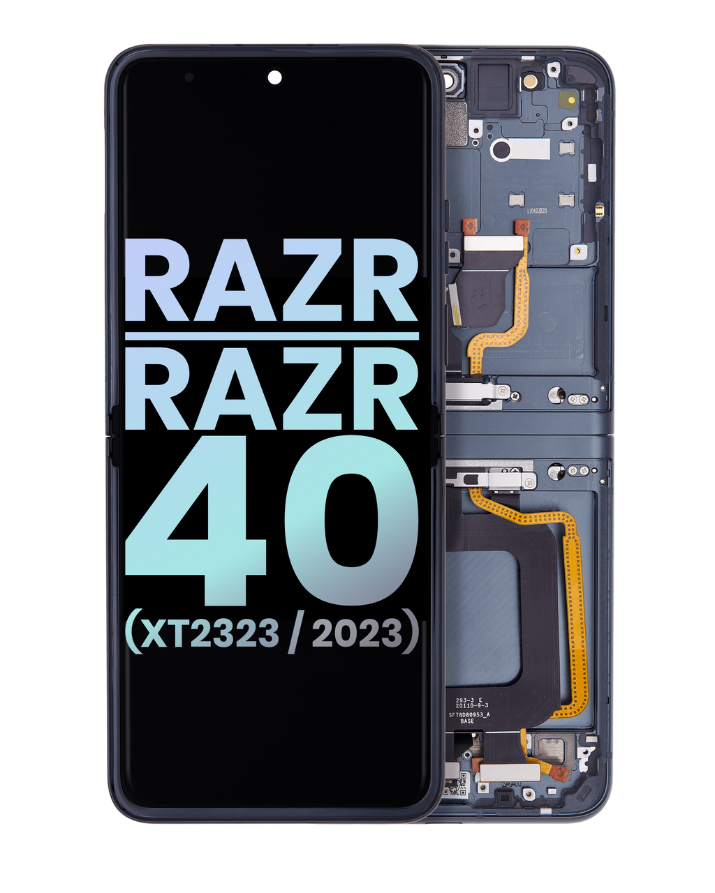 Main OLED Display with Frame for Motorola Razr 2023 / Razr 40 (XT2323 / 2023) (Original OEM) (Sage Green)
