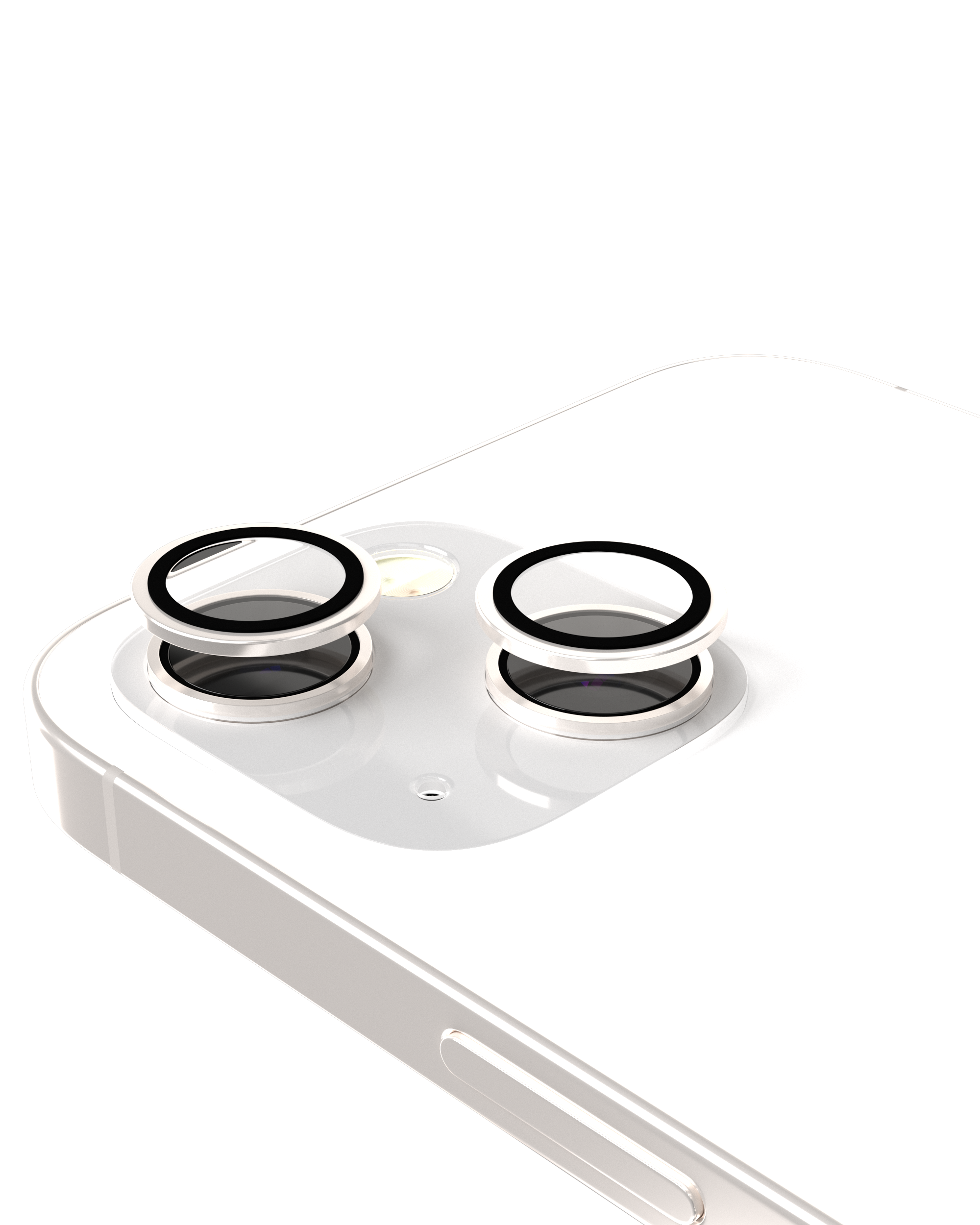 Casper Camera Lens Protector for iPhone 13 / 13 Mini (Silver, Transparent)