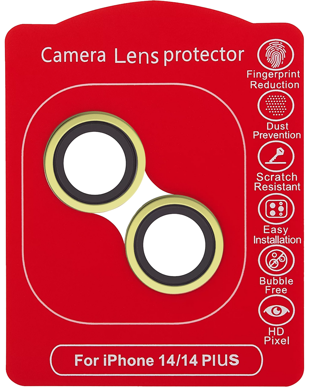 Casper Kamera-Linsen-Schutz für iPhone 14 / 14 Plus (Gelb) (Clear)
