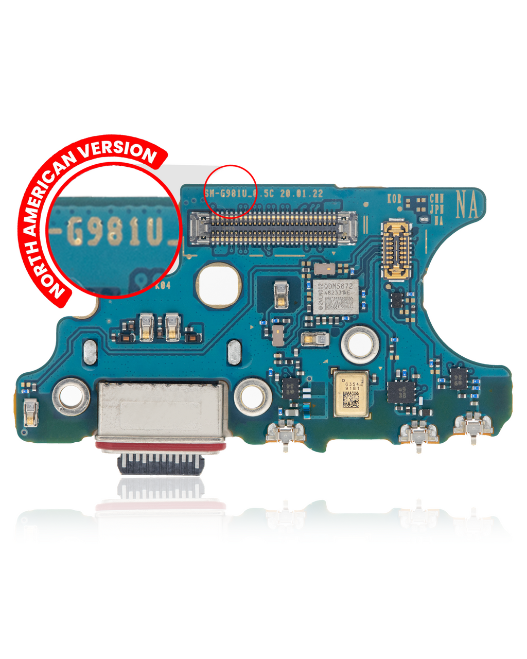 Charging Port with PCB for Samsung Galaxy S20 5G (G981U) US Version (Premium)