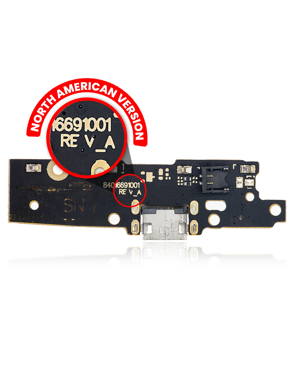 Ladebuchse mit Fingerabdrucksensor für Motorola Moto E4 2017