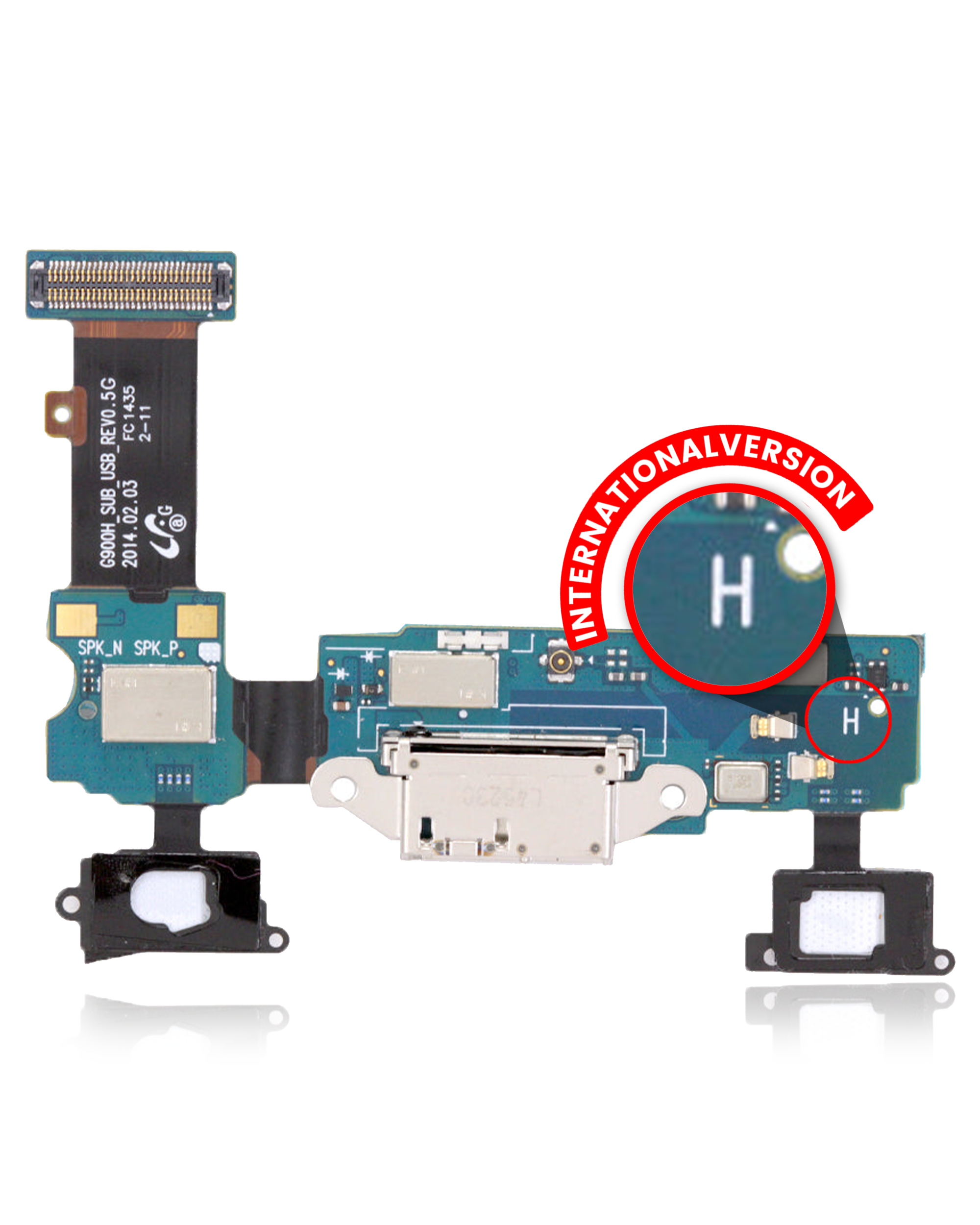 Charging Port Flex Cable for Samsung Galaxy S5 (G900H) (International Version)