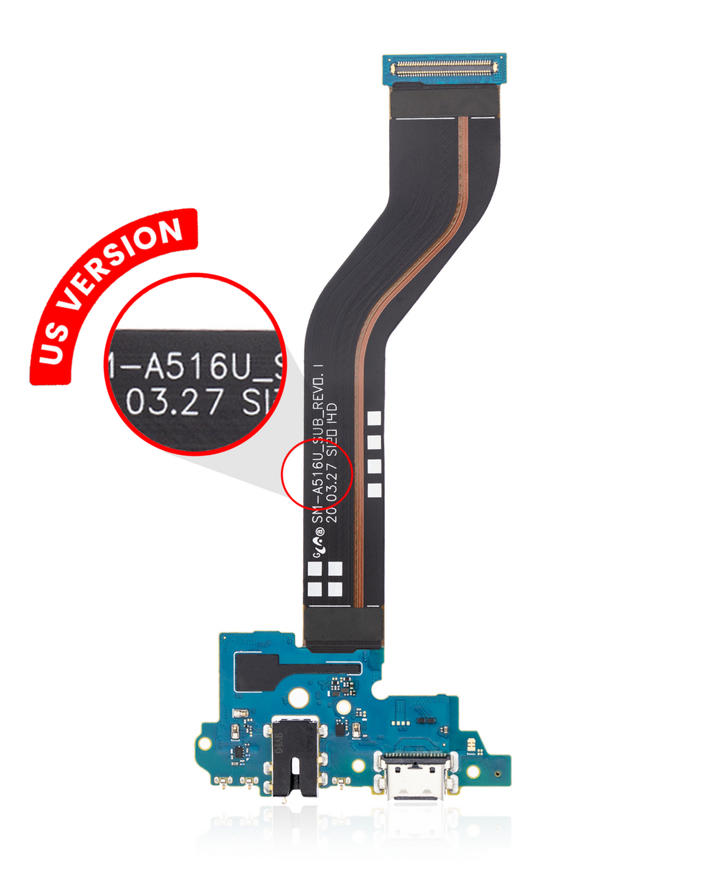 Charging Port Flex Cable with Headphone Jack for Samsung Galaxy A51 5G (A516 / 2020) (US Version) (Premium)