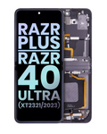 Internal OLED Display with Frame for Motorola Moto Razr Plus 2023 / Razr 40 Ultra (XT2321 / 2023) (Original OEM) (Infinite Black)