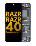 OLED Hauptbaugruppe mit Rahmen Motorola Razr 40 Generalüberholt Sage Green