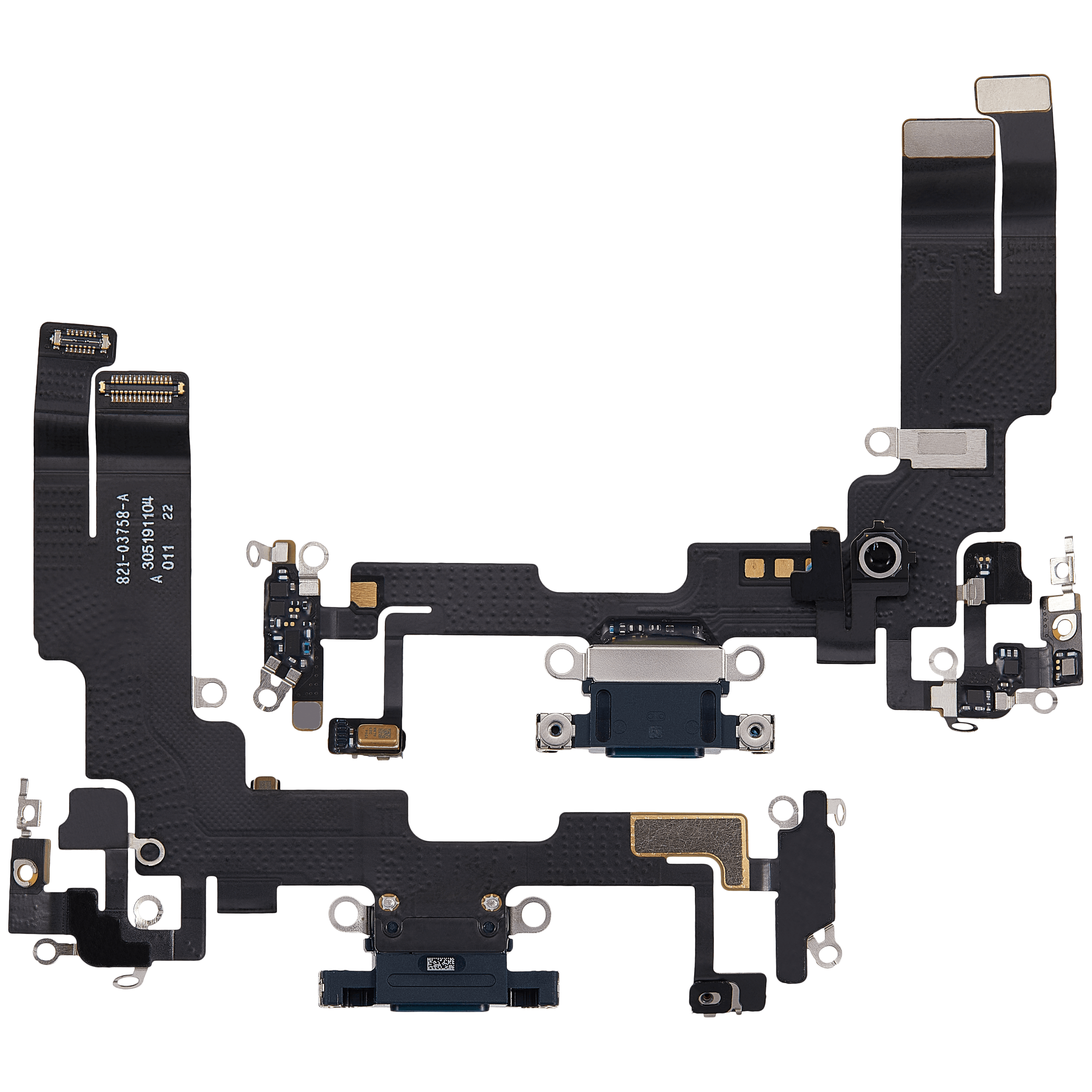 Ladebuchse Flexkabel für iPhone 14 (gebrauchter OEM-Ausbau) (Midnight)