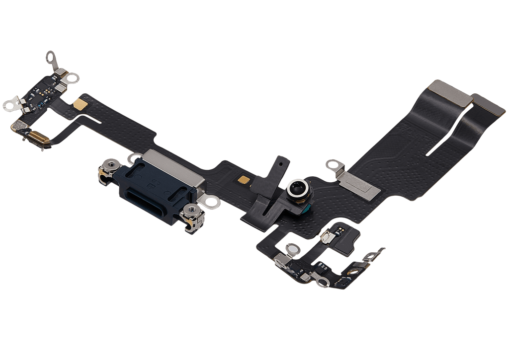 Ladebuchse Flexkabel für iPhone 14 (gebrauchter OEM-Ausbau) (Midnight)