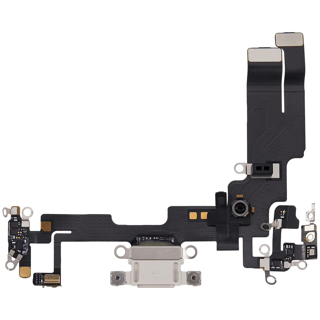 Ladebuchse-Flexkabel für iPhone 14 (gebrauchter OEM-Ausbau) (Starlight)