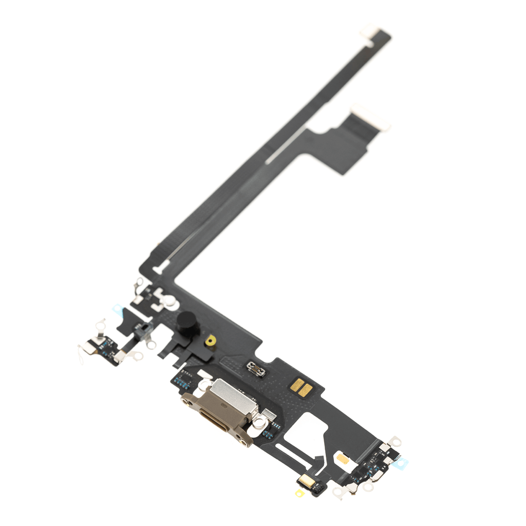 Charging Port Flex Cable for iPhone 12 Pro Max (Used OEM Pull) (Gold)