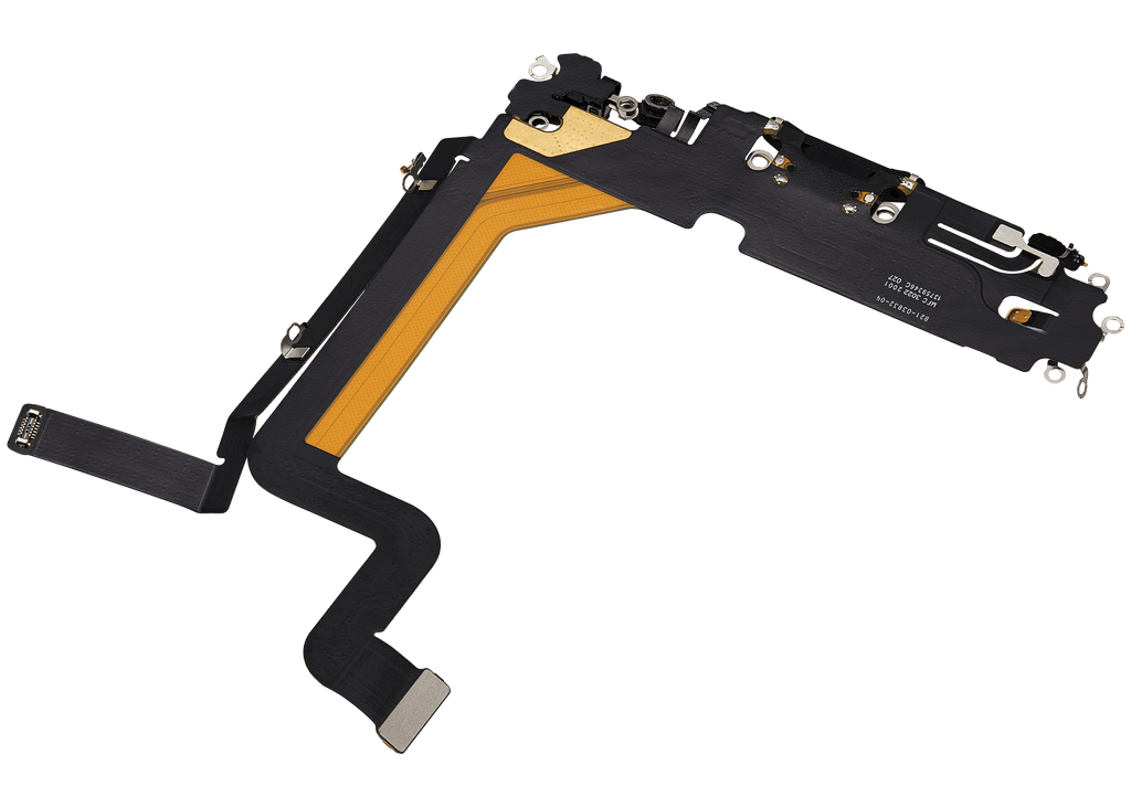 Charging Port Flex Cable for iPhone 14 Pro Max (used OEM pull-out) (Space Black)