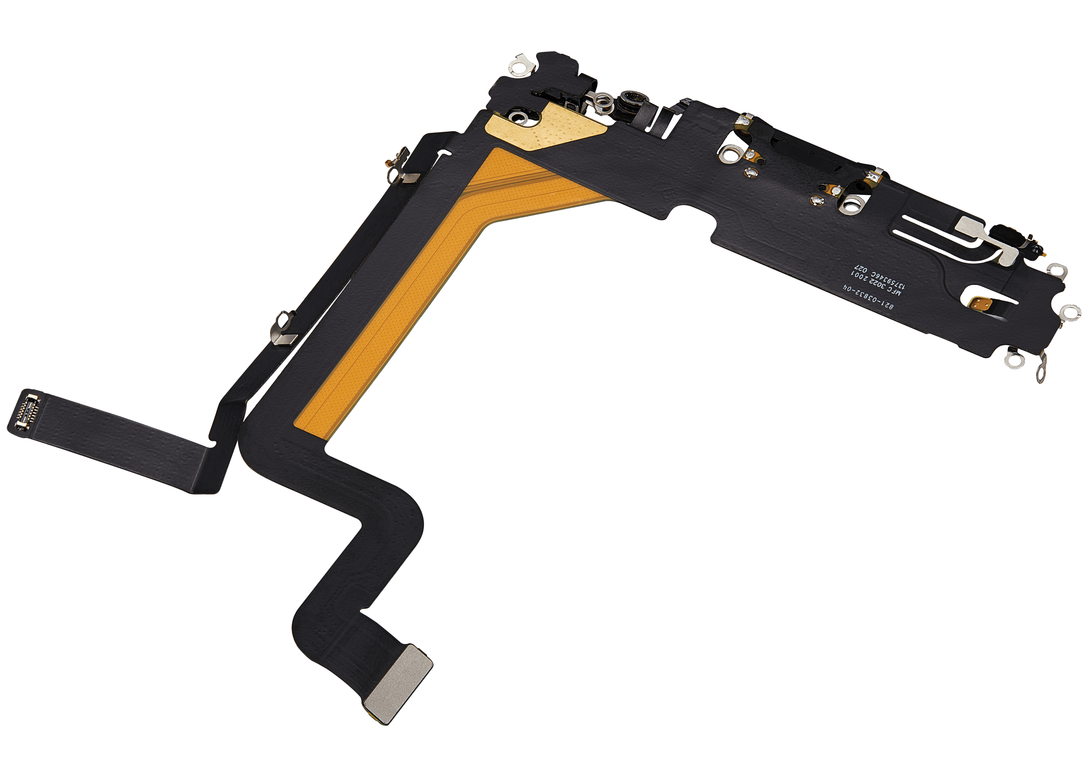 Charging Port Flex Cable for iPhone 14 Pro Max (used OEM pull-out) (Space Black)