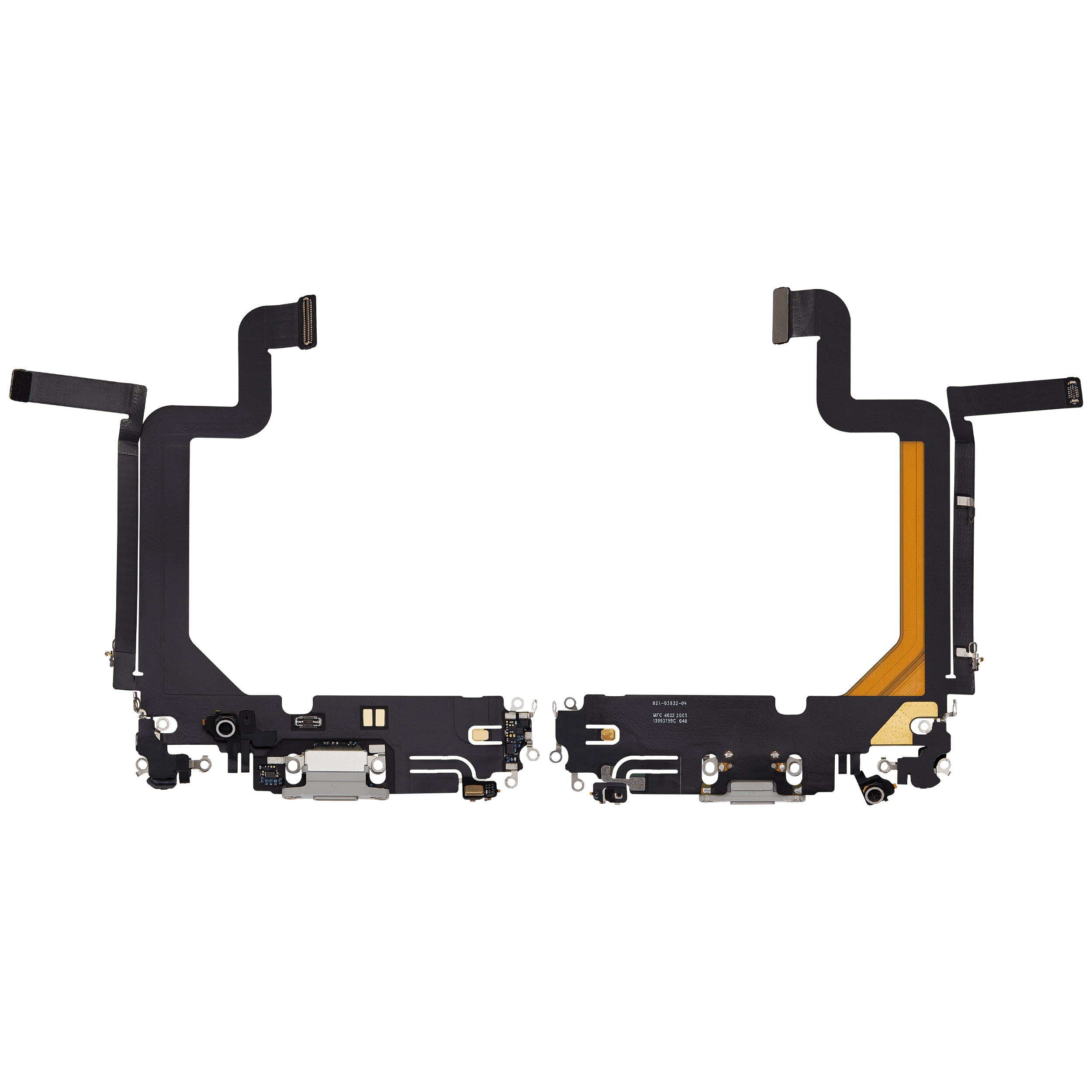 Charging Port Flex Cable for iPhone 14 Pro Max (Used OEM Pull) (Silver)