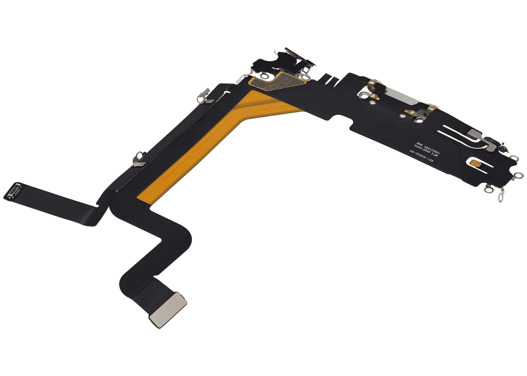 Charging Port Flex Cable for iPhone 14 Pro Max (Used OEM Pull) (Silver)