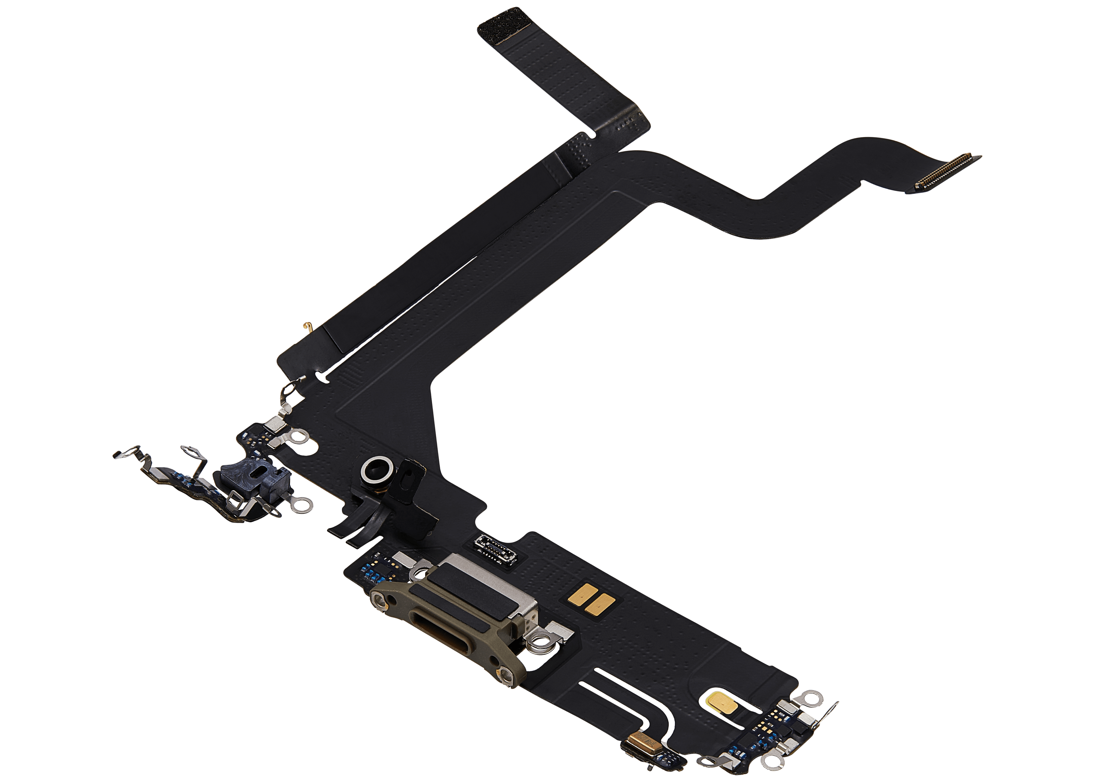 Charging Port Flex Cable for iPhone 14 Pro Max (Used OEM Pull) (Gold)