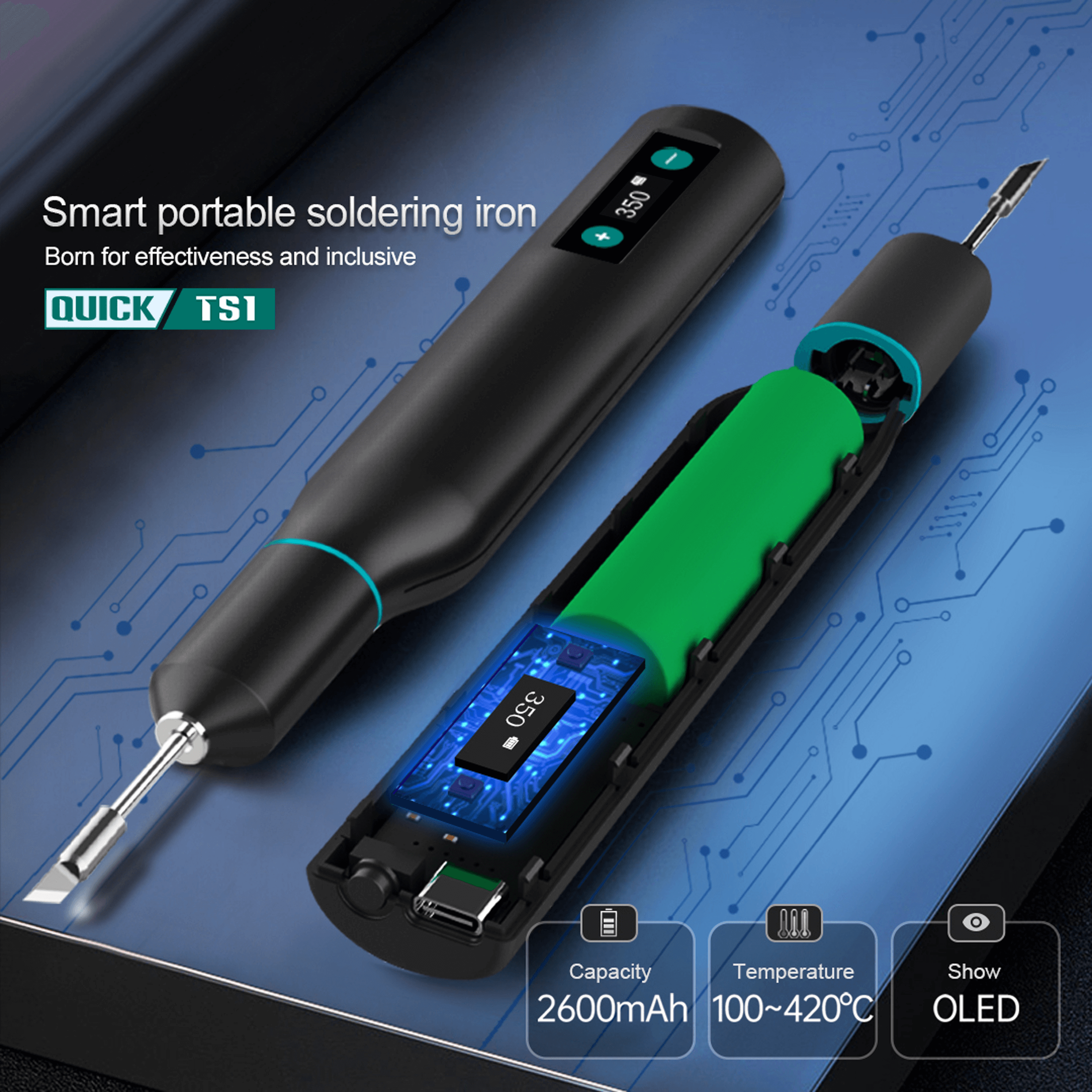 TS1 Smart Portable Soldering Iron (110V - 220V US Plug) Quick