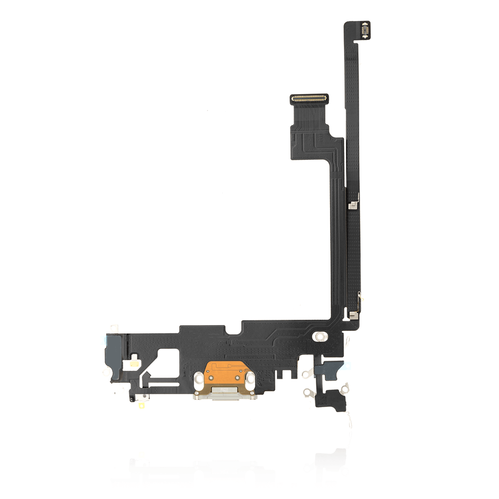 Charging Port Flex Cable for iPhone 12 Pro Max (Used OEM Pulled) (Silver)