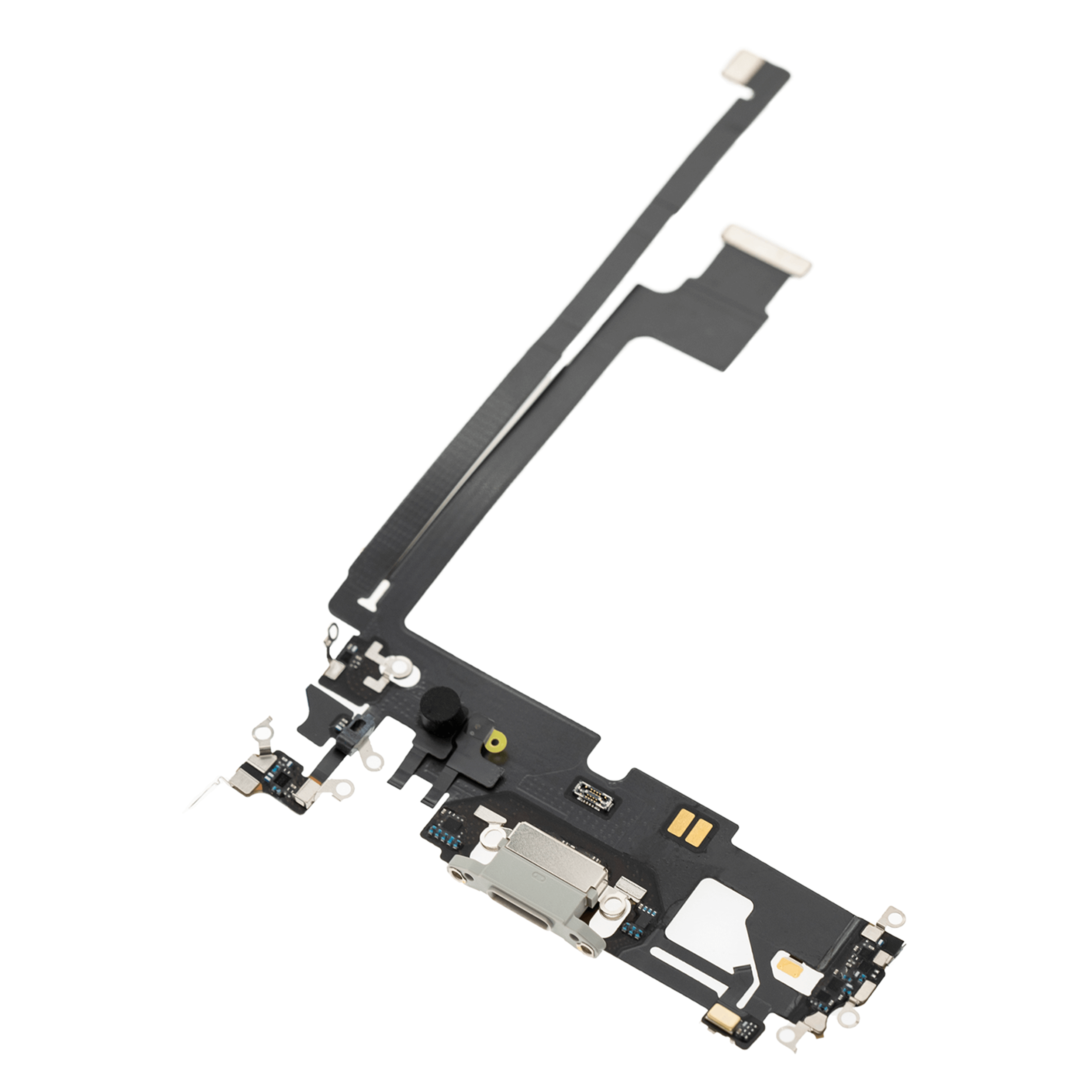 Charging Port Flex Cable for iPhone 12 Pro Max (Used OEM Pulled) (Silver)