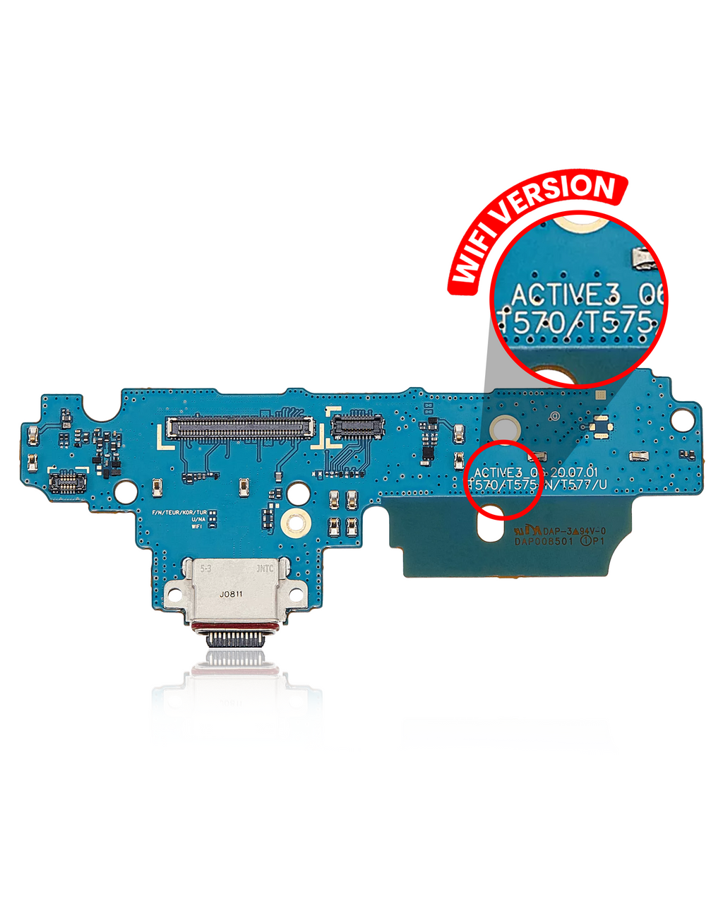 Charging Port with PCB for Samsung Galaxy Tab Active 3 8.0" (T570) (2020) (WiFi Version) (Premium)