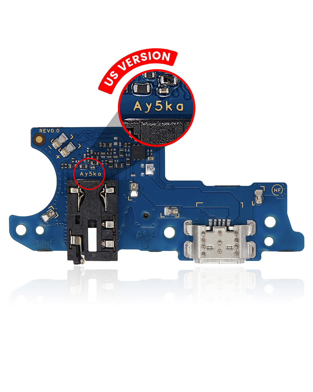 Charging Port Board with Headphone Jack for Samsung Galaxy A03 (A035 / 2021) US Version Premium