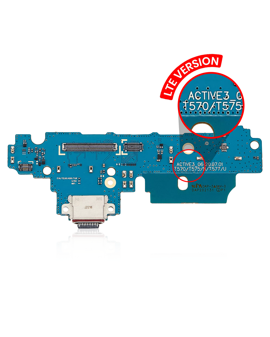 Charging Port with PCB for Samsung Galaxy Tab Active 3 8.0" (T575 / T577) (2020) (LTE Version) (Premium)