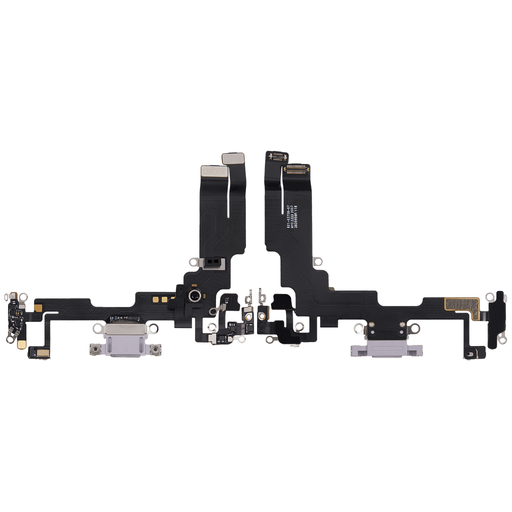 Charging Port Flex Cable for iPhone 14 (Used OEM Pull, Purple)
