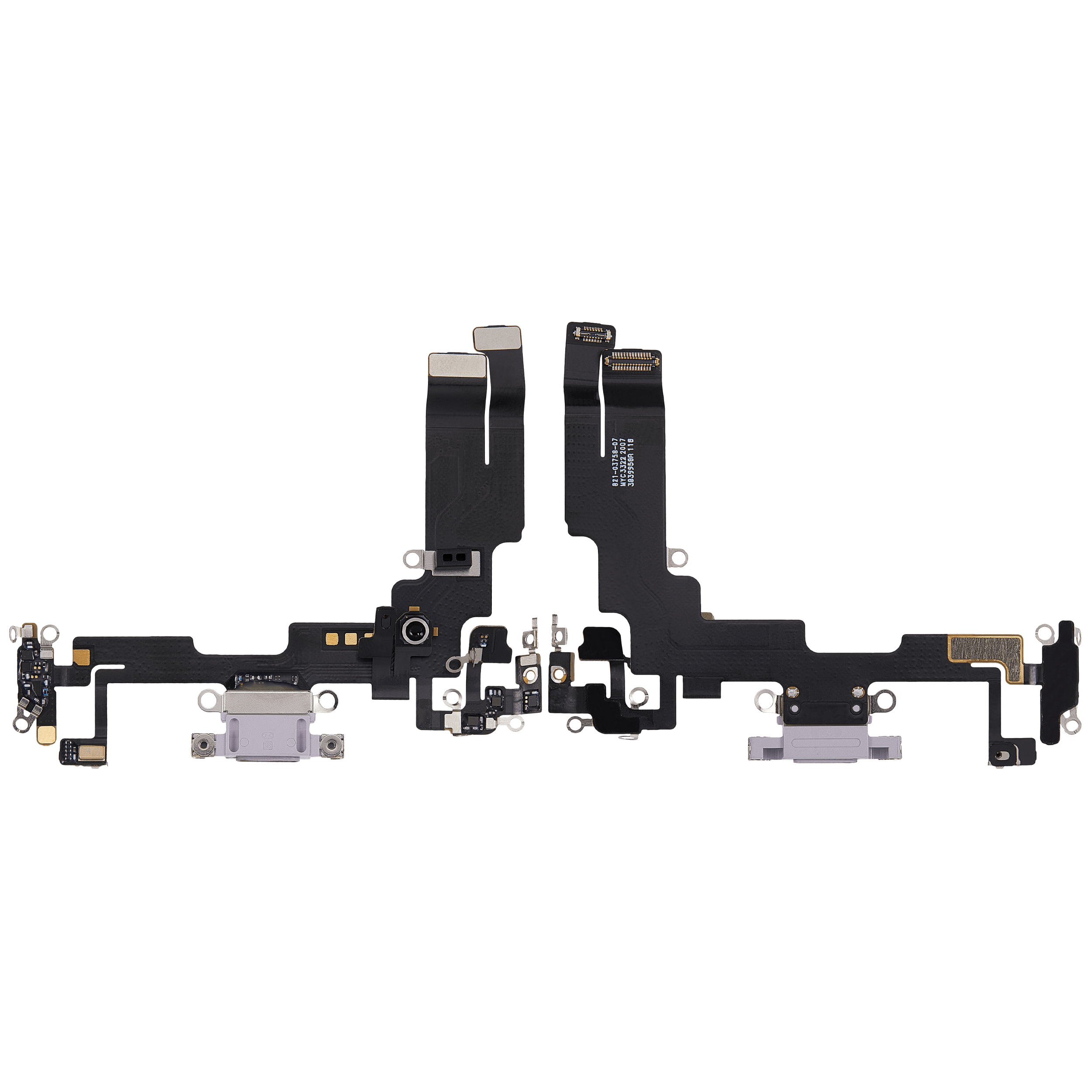 Charging Port Flex Cable for iPhone 14 (Used OEM Pull, Purple)