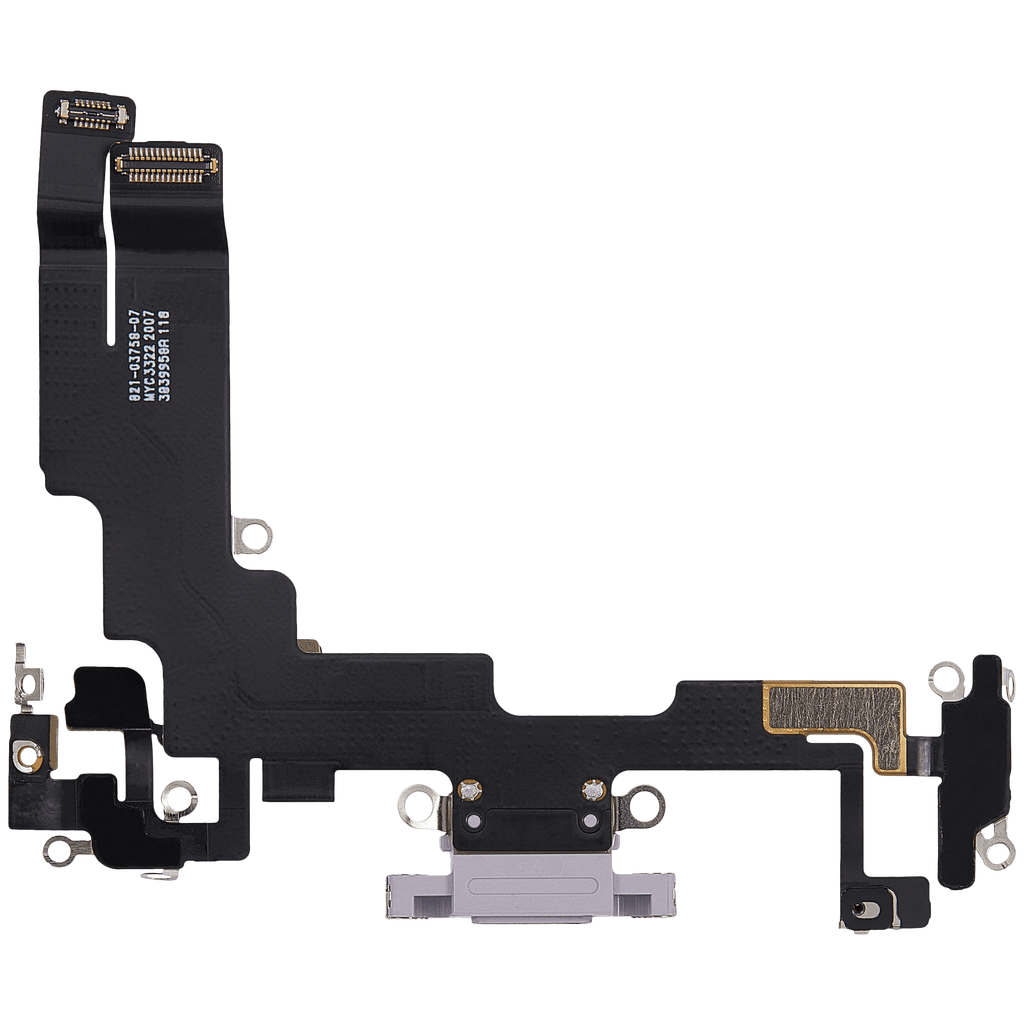 Charging Port Flex Cable for iPhone 14 (Used OEM Pull, Purple)