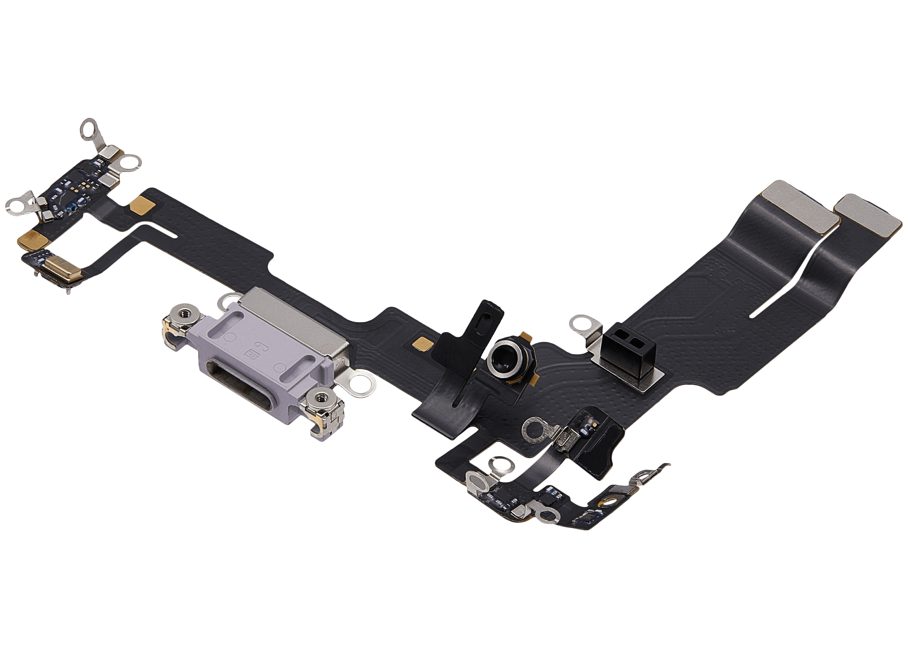 Charging Port Flex Cable for iPhone 14 (Used OEM Pull, Purple)