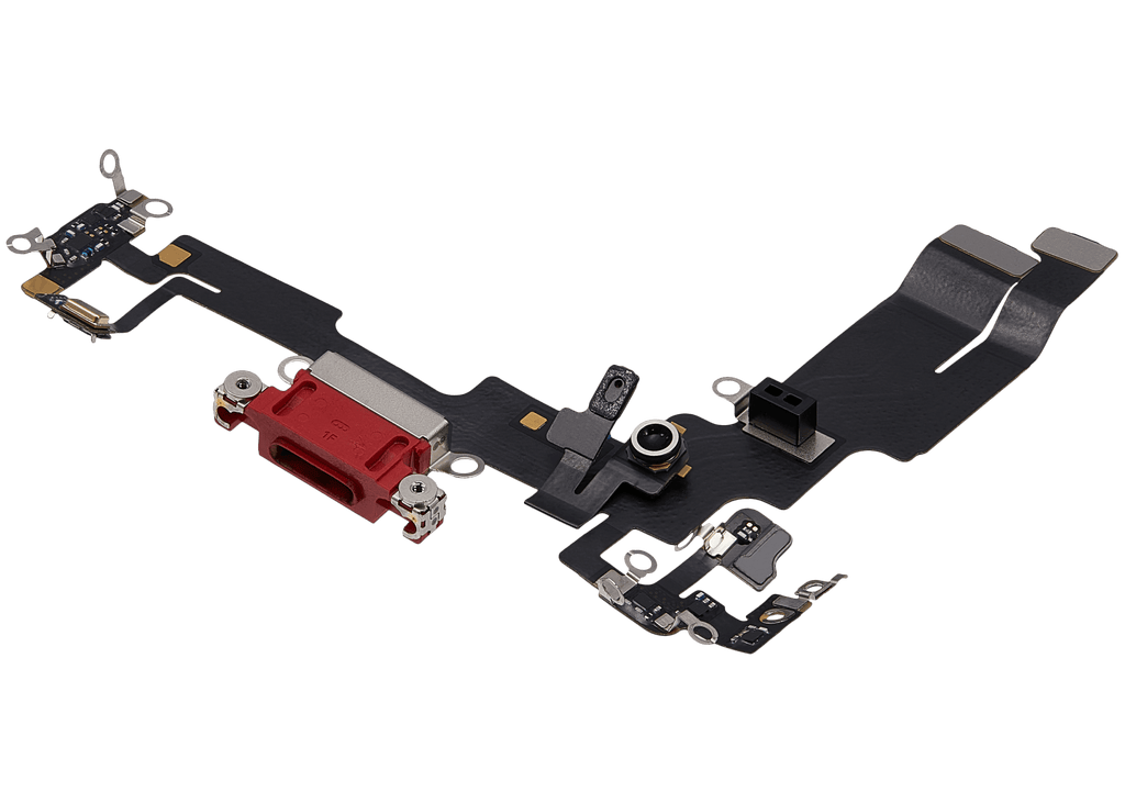 Charging Port Flex Cable for iPhone 14 (Used OEM Pull) (Red)