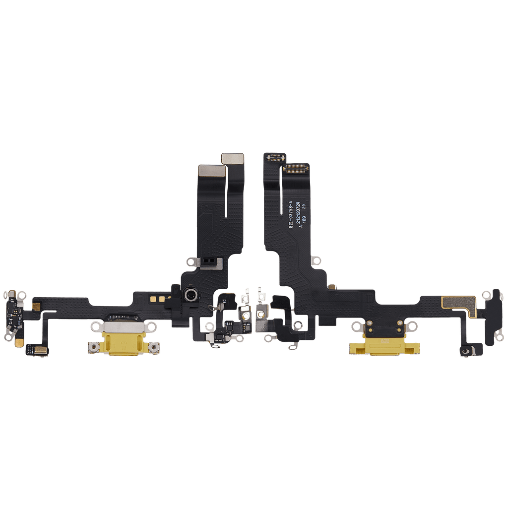 Ladebuchse-Flexkabel für iPhone 14 (gebrauchter OEM-Ausbau, Gelb)