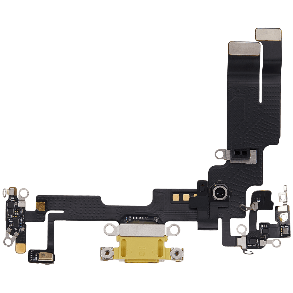 Ladebuchse-Flexkabel für iPhone 14 (gebrauchter OEM-Ausbau, Gelb)