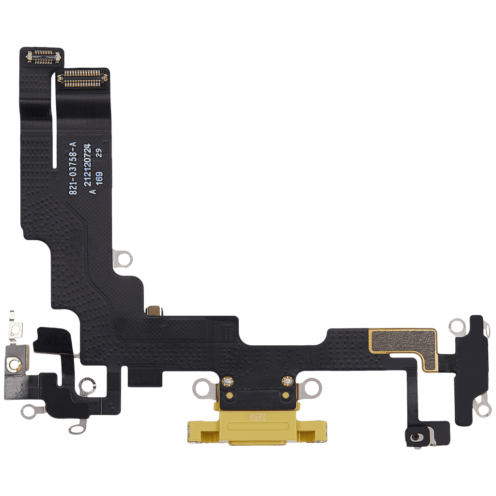 Ladebuchse-Flexkabel für iPhone 14 (gebrauchter OEM-Ausbau, Gelb)