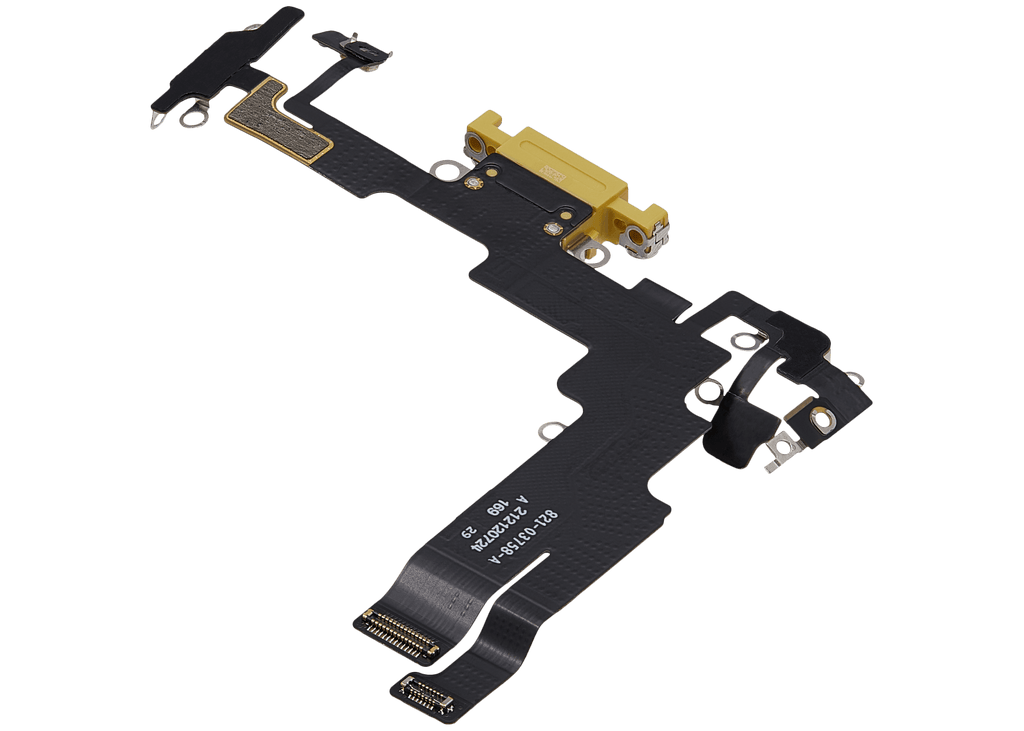 Ladebuchse-Flexkabel für iPhone 14 (gebrauchter OEM-Ausbau, Gelb)
