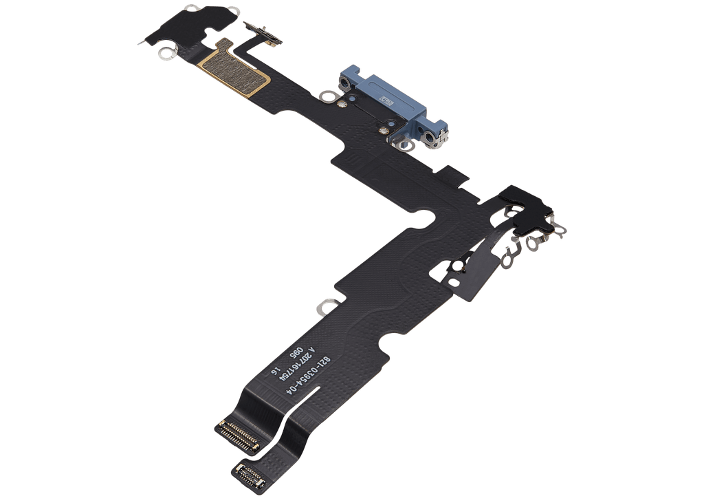 Flexibles Ladebuchsenkabel für iPhone 14 Plus (gebrauchter OEM-Ausbau) (Blau)