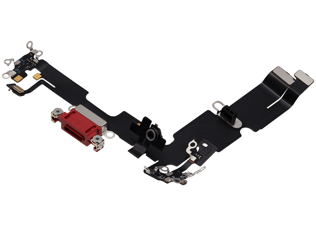 Flex Cable for Charging Port for iPhone 14 Plus (Used OEM Pull) (Red)