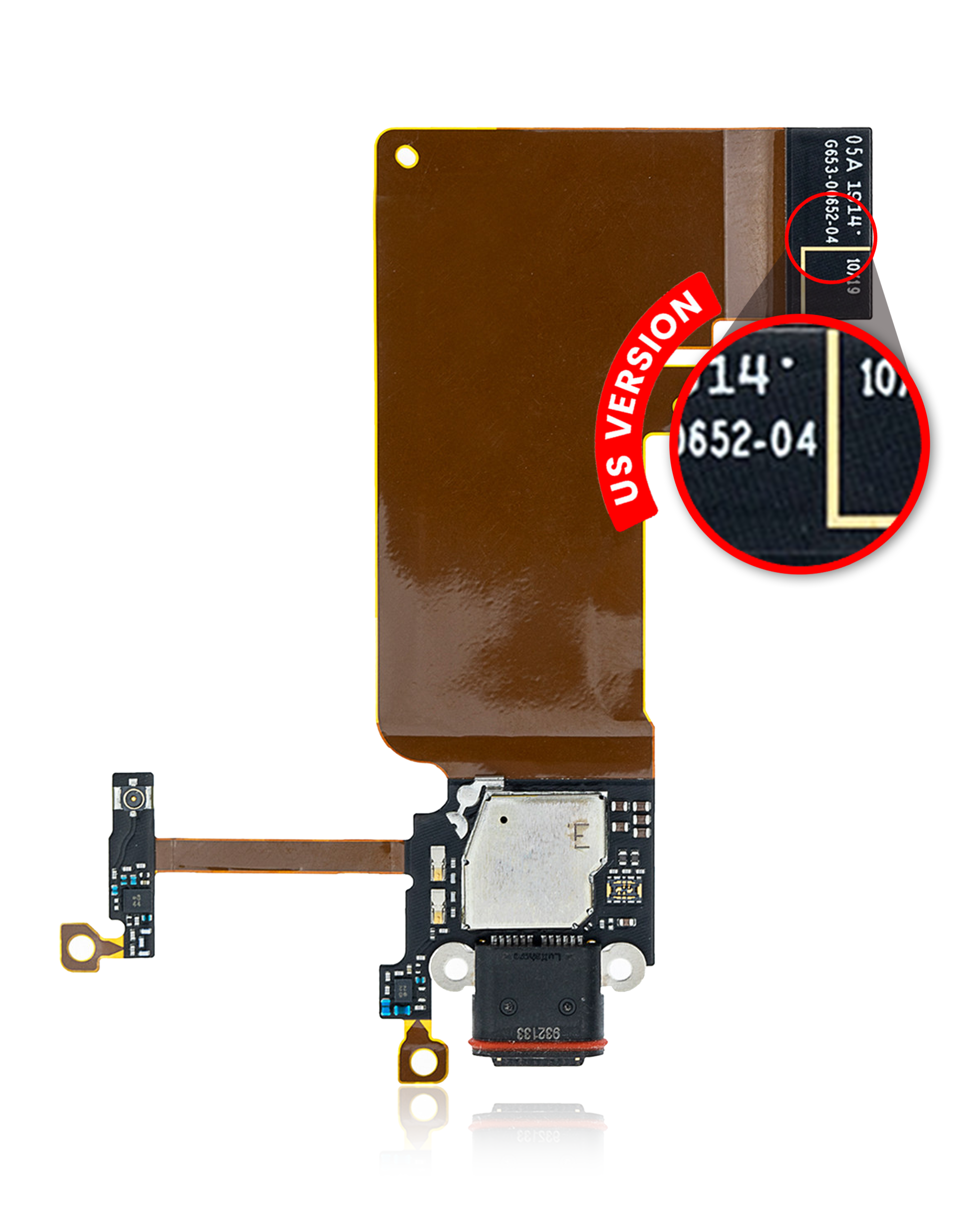 Charging port with flex cable for Google Pixel 4 (US version)