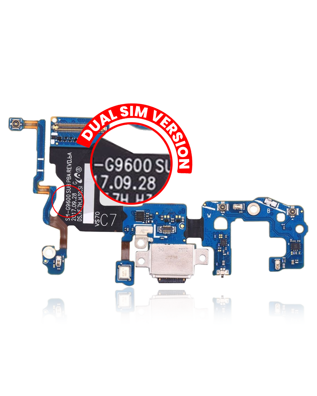 Ladebuchse mit Flexkabel für Samsung Galaxy S9 (G9600) (Dual-SIM-Version)