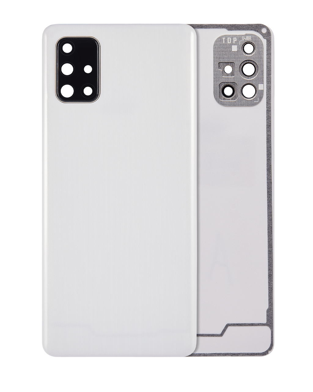Backcover m. Kameralinse f. Samsung Galaxy A71 Aftermarket+ Prism Crush Silver