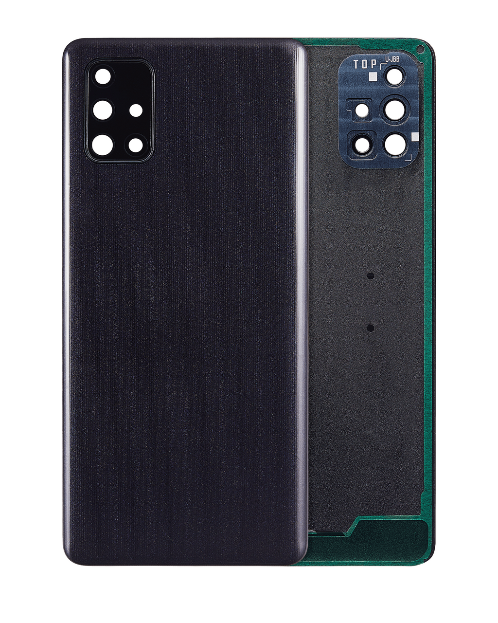 Back Cover with Camera Lens for Samsung Galaxy A71 (A715 / 2020) (Aftermarket Plus) Prism Crush Black