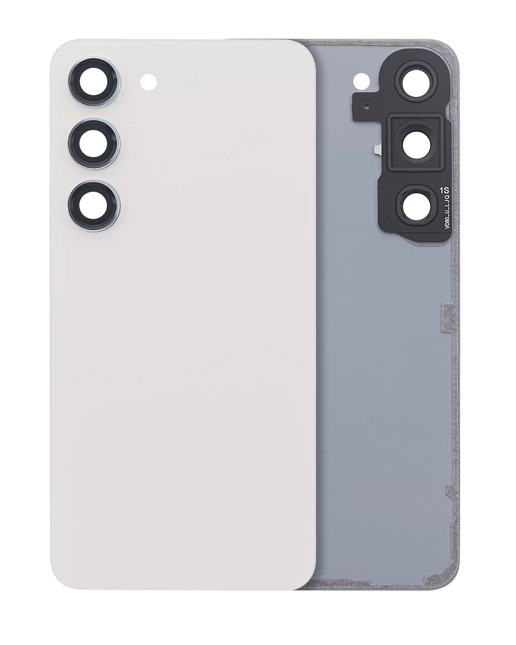 Backcover mit Kameralinse Samsung Galaxy S23 5G Cream ohne Logo Aftermarket+