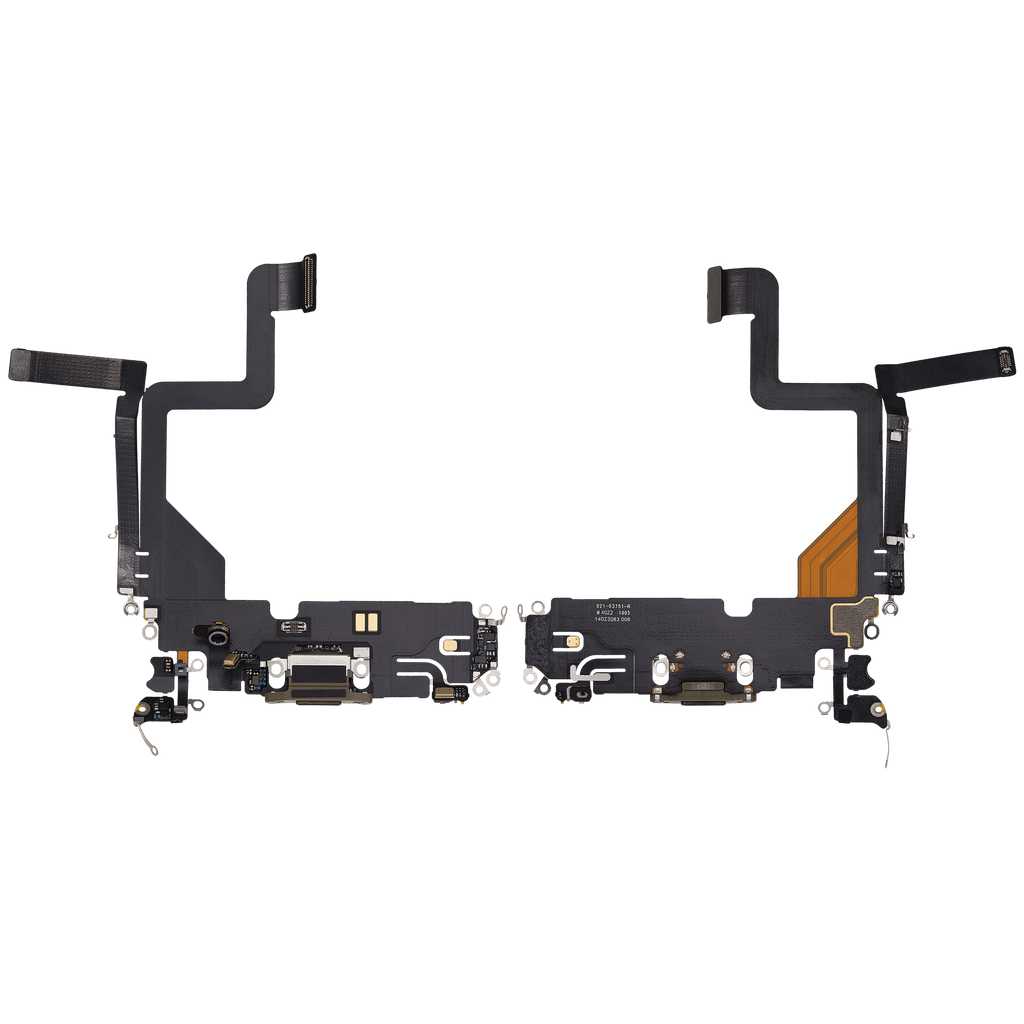 Charging Port Flex Cable for iPhone 14 Pro (Used OEM Takeout) (Gold)