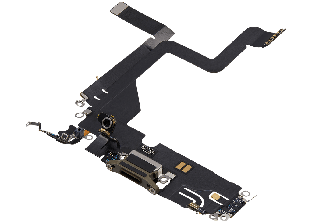 Charging Port Flex Cable for iPhone 14 Pro (Used OEM Takeout) (Gold)