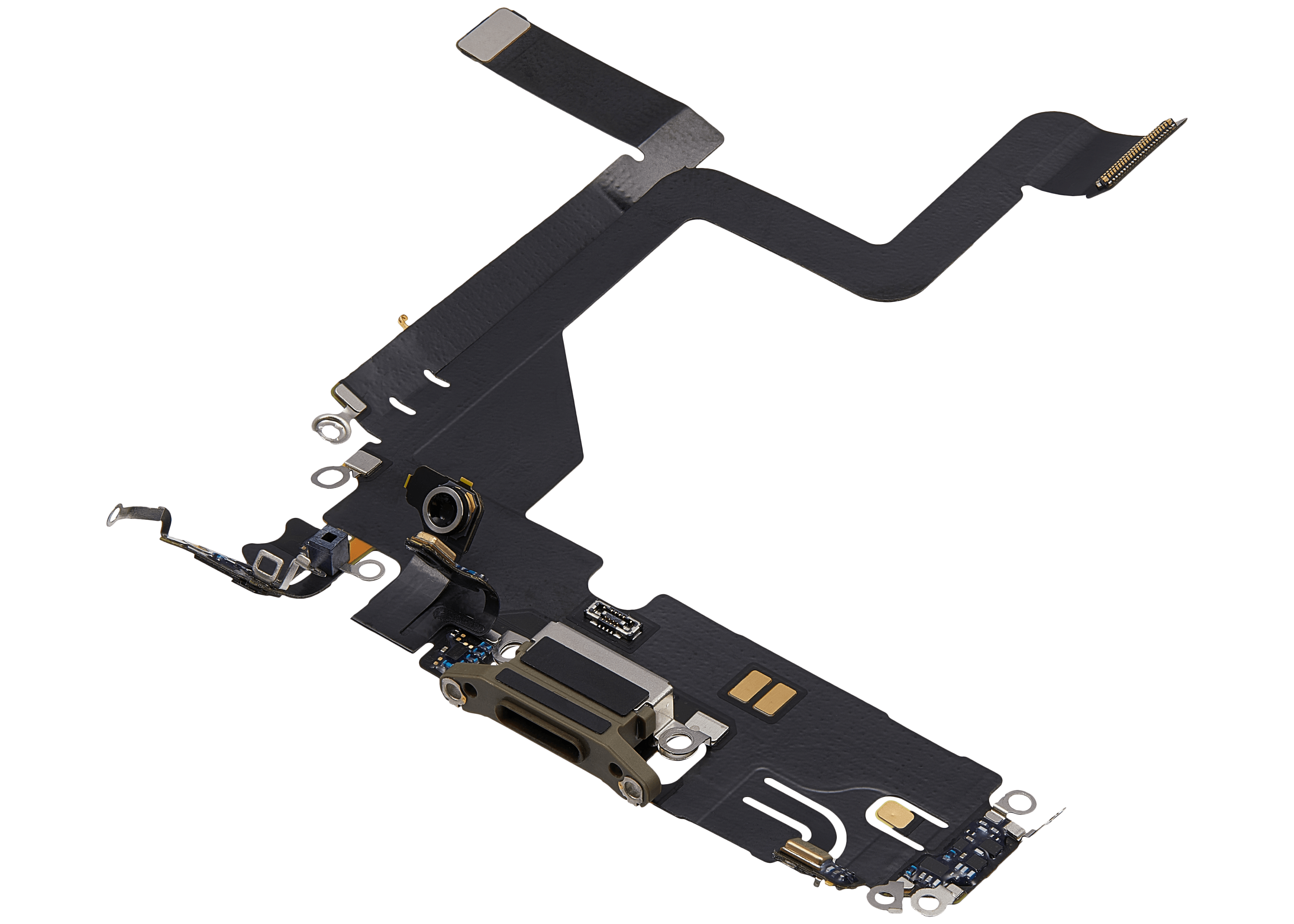 Charging Port Flex Cable for iPhone 14 Pro (Used OEM Takeout) (Gold)